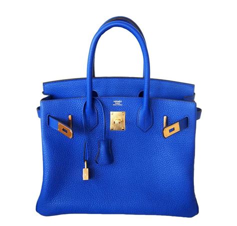 blue hermes bags